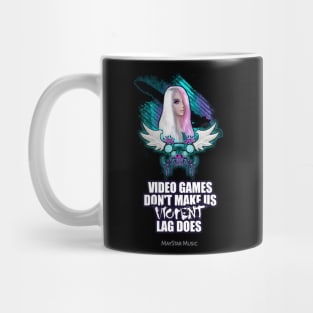 Video Games Don't Make Us Violent Lag Does - Fantasy Girl Gaming Controller Mug